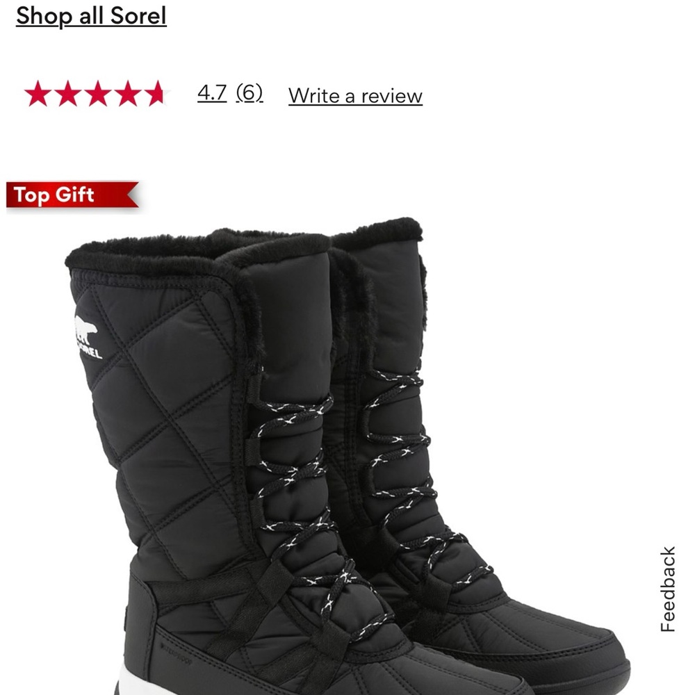 Sorel Women's Quilted Black Winter Boots